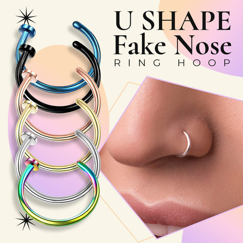 U Shaped Fake Nose Ring Hoop