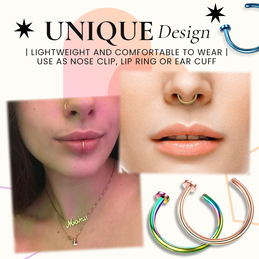 U Shaped Fake Nose Ring Hoop
