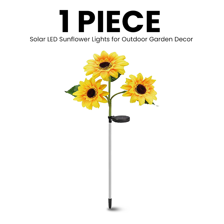 Solar LED Sunflower Lights for Outdoor Garden Decor