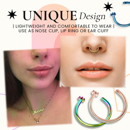 U Shaped Fake Nose Ring Hoop