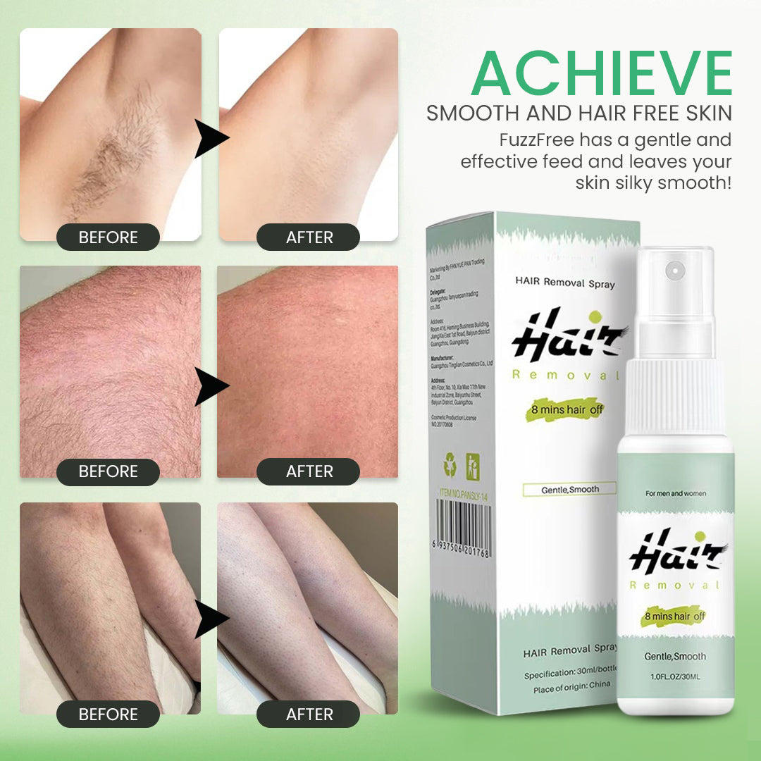 Natural Permanent Hair Removal Spray | Get rid of unwanted hair – Just spray and wipe off!