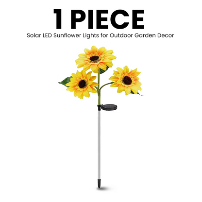 Solar LED Sunflower Lights for Outdoor Garden Decor