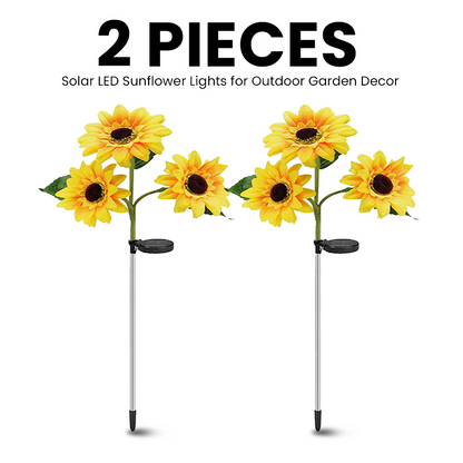 Solar LED Sunflower Lights for Outdoor Garden Decor