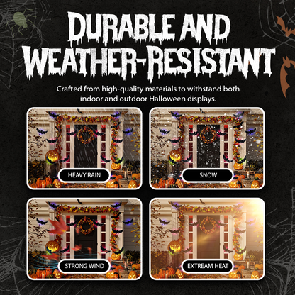 Halloween 3D Light-Up Bat Decorations