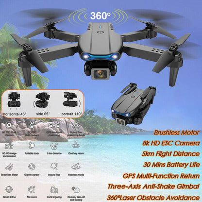 2025 New Professional Drone | 8K Camera | 5G | 3-Axis Gimbal | 360° Obstacle Avoidance Technology